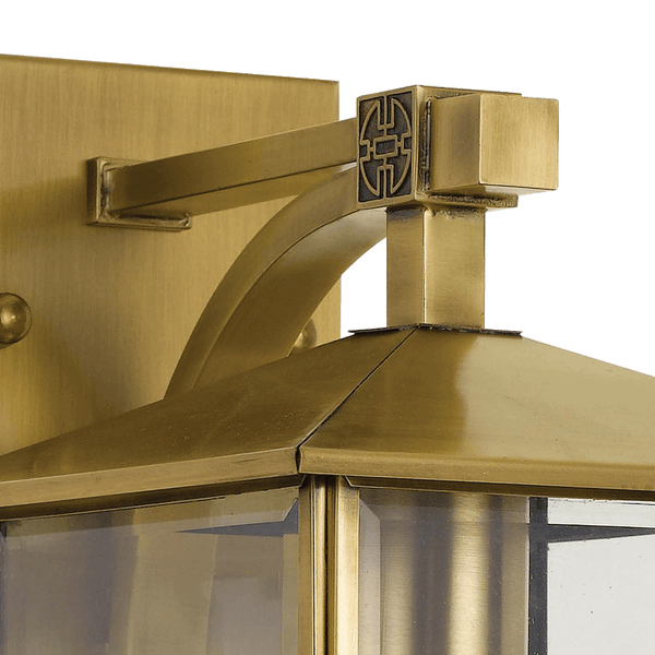 Telbix Coby 15 Solid Brass Exterior Wall Light Brass