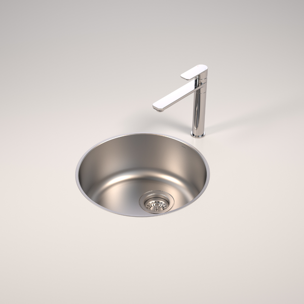 Caroma Luna Round Bowl Undermount & Overmount Chrome