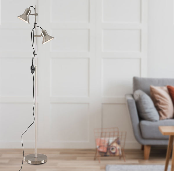 Telbix Corelli 2 Floor Lamp Nickel
