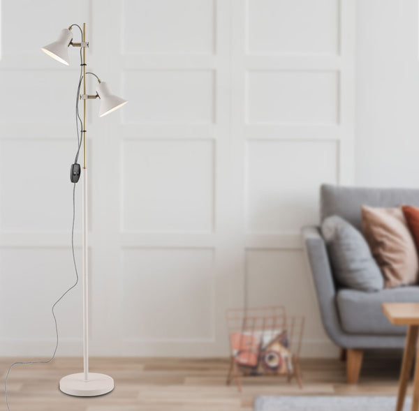Telbix Corelli 2 Floor Lamp White