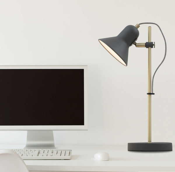 Telbix Corelli Table Lamp Dark Grey