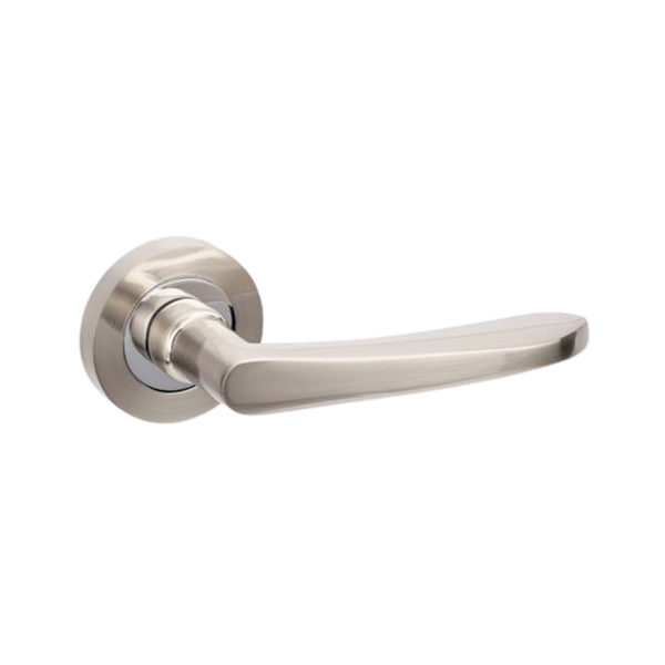 Zanda Stride Passage Lever Set Door Handle Brushed Nickel/Chrome Plated