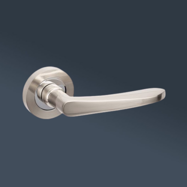 Zanda Stride Passage Lever Set Door Handle Brushed Nickel/Chrome Plated