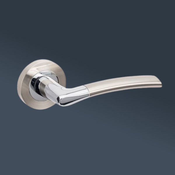 Zanda Luxe Integrated Privacy Lever Set Door Handle Brushed Nickel/ Chrome Plated