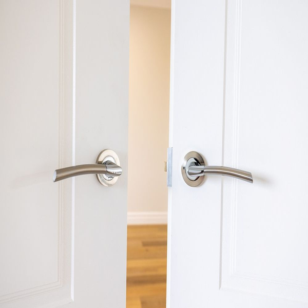 Zanda Luxe Lever Set Door Handle Only Brushed Nickel/ Chrome Plated