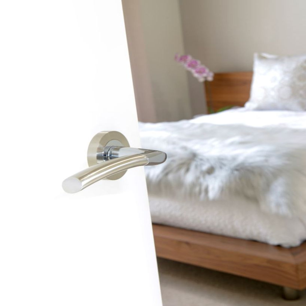 Zanda Luxe Lever Set Door Handle Only Brushed Nickel/ Chrome Plated