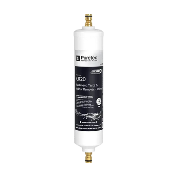 Puretec Caravan Inline Filter with Brass Hose Connectors