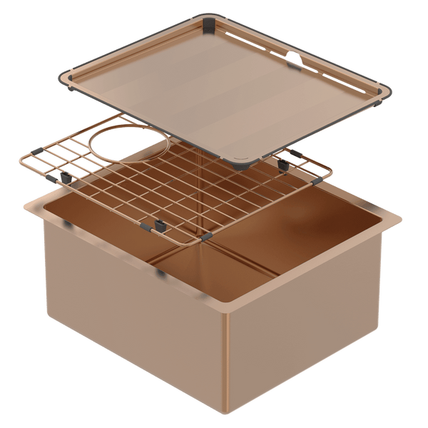 Abey Piazza Square Bowl Artisan Copper