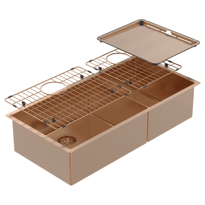 Abey Piazza One And 3/4 Square Bowl Artisan Copper