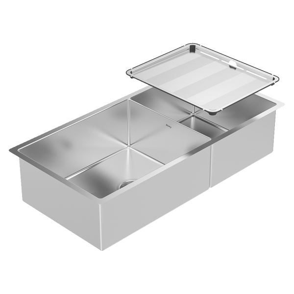 Abey Piazza One And 3/4 Square Bowl Stainless Steel