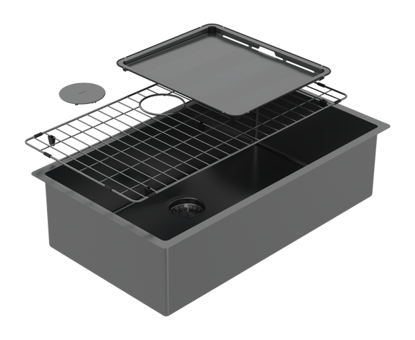 Abey Piazza Large Single Bowl Black Pearl