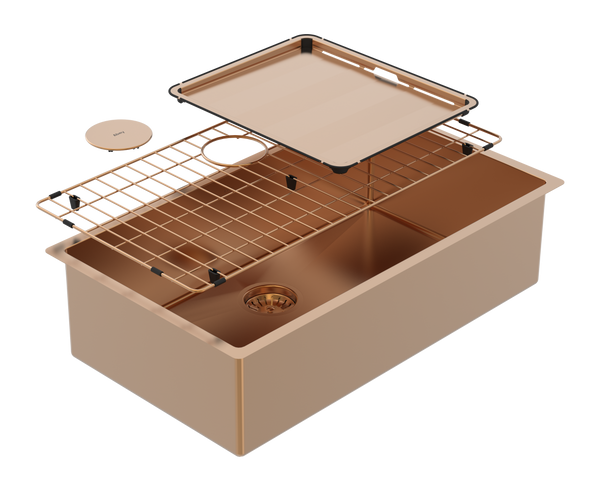 Abey Piazza Large Single Bowl Artisan Copper