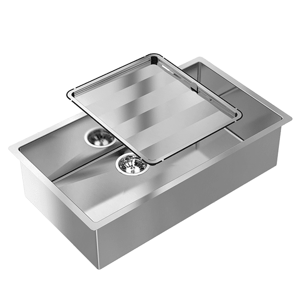 Abey Piazza 720 Square Single Bowl Stainless Steel