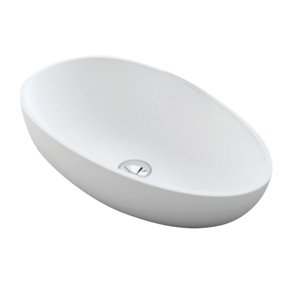 Fienza Bahama Mkii Solid Surface Above Counter Basin Matte White