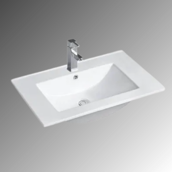 Otti Slimline Ceramic Top 600mm with Taphole and Overflow