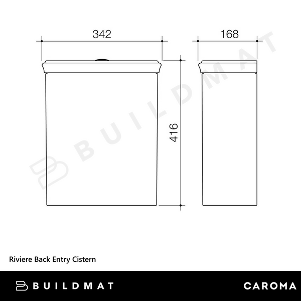 Caroma Riviere Back Entry Cistern White