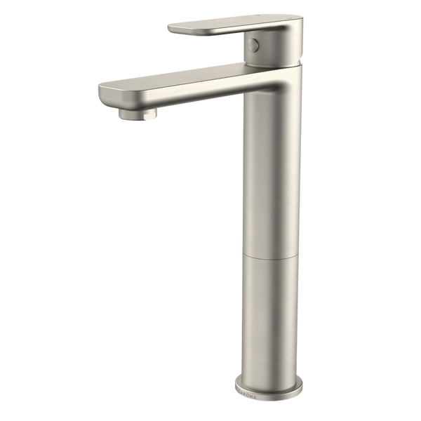 Caroma Luna Tower Basin Mixer Brushed Nickel Lead Free