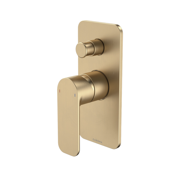 Caroma Luna Bath/Shower Mixer with Diverter Brushed Brass