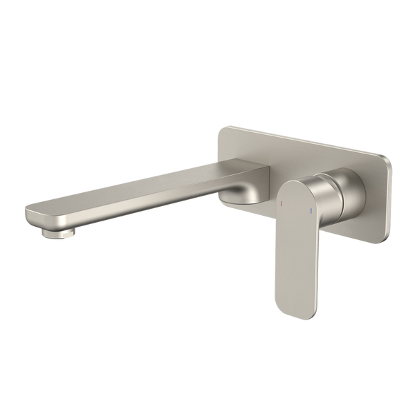 Caroma Luna Wall Basin/Bath Mixer Brushed Nickel Lead Free