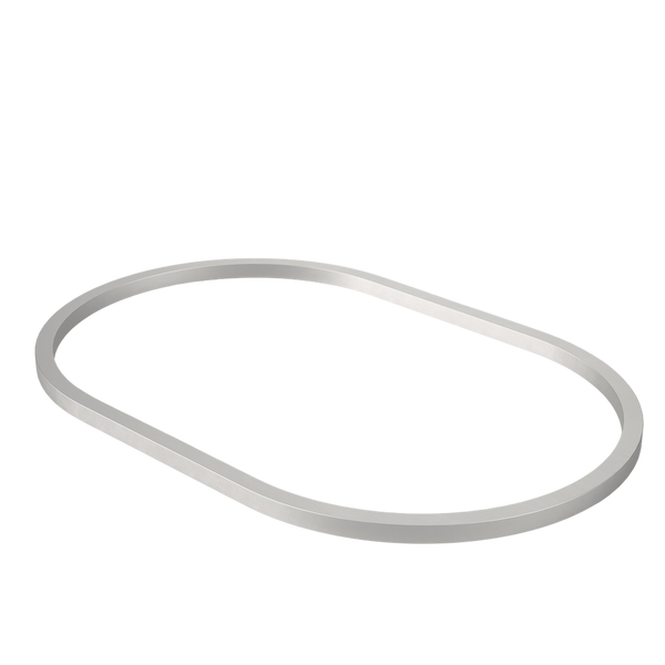 Caroma Liano II 600mm Pill Dress Ring Brushed Nickel