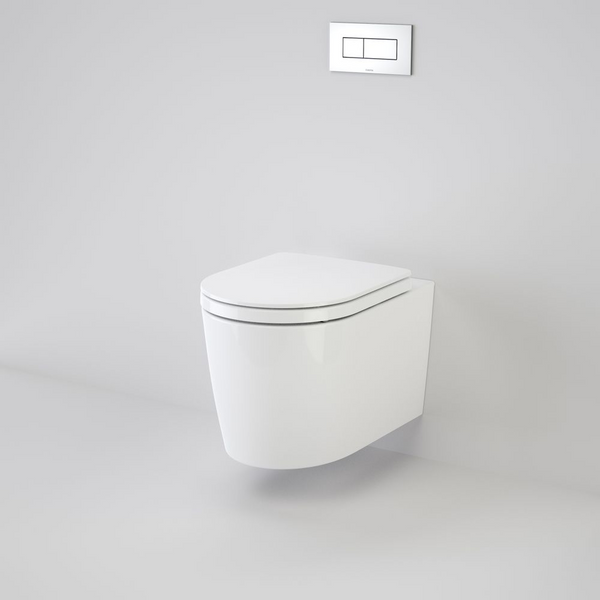 Caroma Liano Cleanflush Wall Hung Invisi Series II Toilet Suite Uc With GermGard White