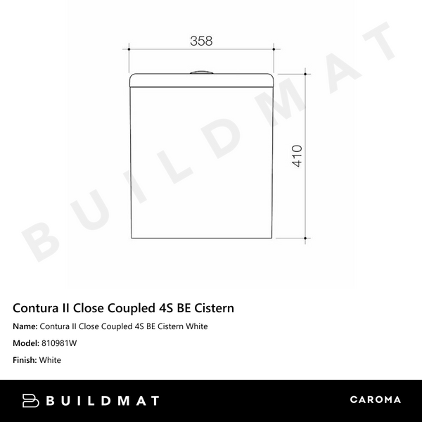 Caroma Contura II Close Coupled 4S BE Cistern White