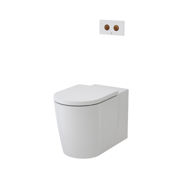 Caroma Elvire Cleanflush Wall Faced Back Inlet Pan Invisi Series II 4.5/3L Cistern White