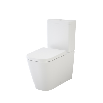 Caroma Luna Square Cleanflush Wall Faced Toilet Suite BI White