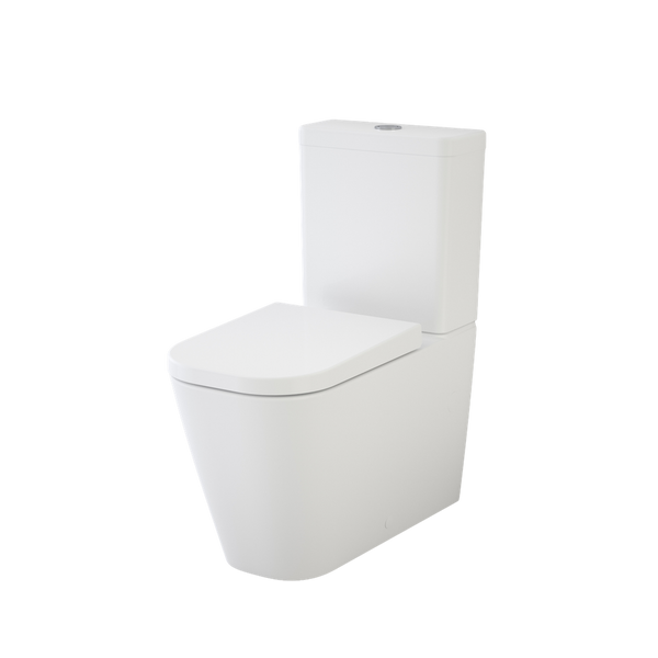 Caroma Luna Square Cleanflush Wall Faced Toilet Suite BI White