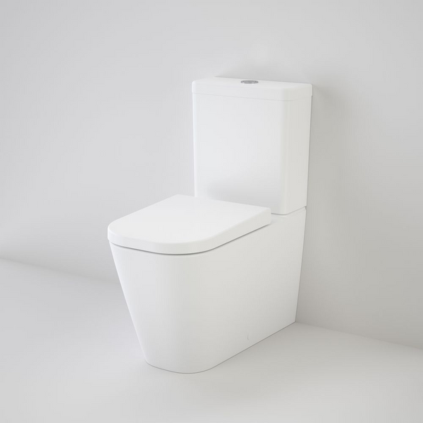 Caroma Luna Square Cleanflush Wall Faced Toilet Suite BI White