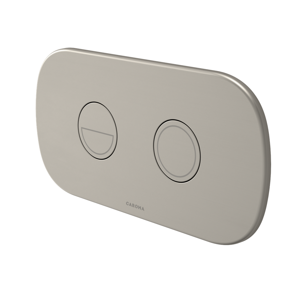 Caroma Contura II Invisi Series II Round Dc Dual Flush Button Panel Br ...