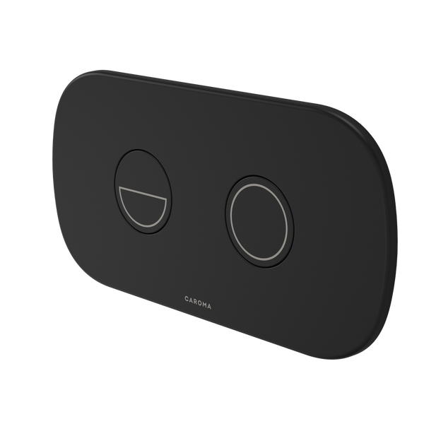 Caroma Contura II Invisi Series II Round Dc Dual Flush Button Panel Black