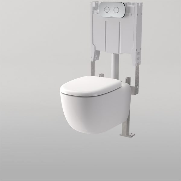 Caroma Contura II Cleanflush Wall Hung Invisi Series II Suite GermGard White