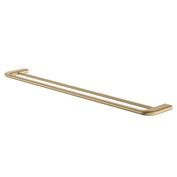 Caroma Contura II 820mm Double Towel Rail Brushed Brass