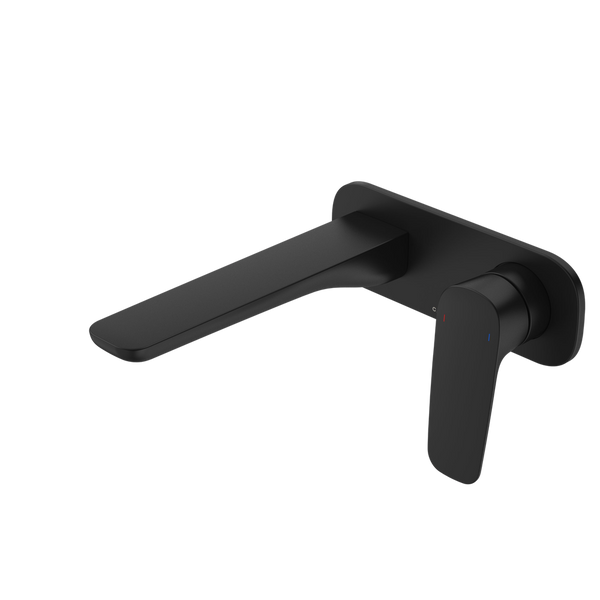 Caroma Contura II Wall Basin/Bath Mixer 180mm Matte Black