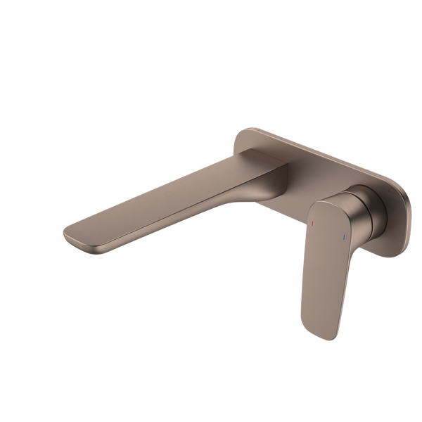 Caroma Contura II Wall Basin/Bath Mixer 180mm Brushed Bronze