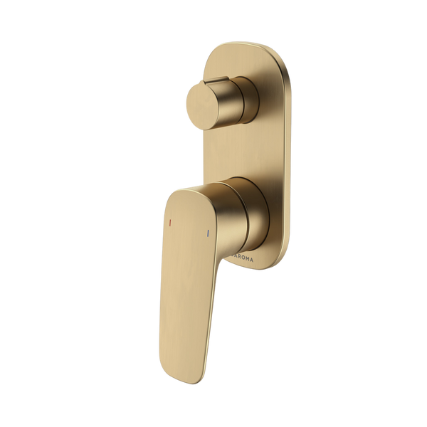 Caroma Contura II Bath/Shower Mixer with Diverter Brushed Brass