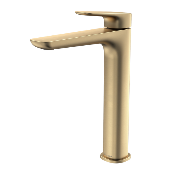 Caroma Contura II Tower Basin Mixer Brushed Brass