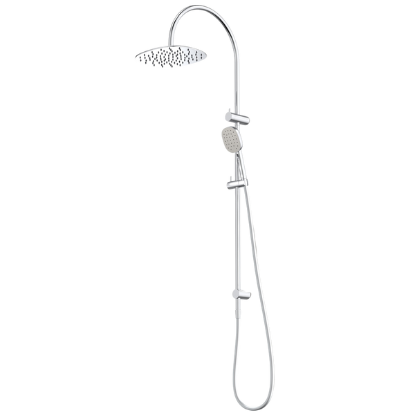 Caroma Contura II Rail Shower with Overhead Chrome