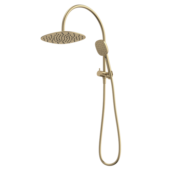 Caroma Contura II Compact Twin Shower Brushed Brass