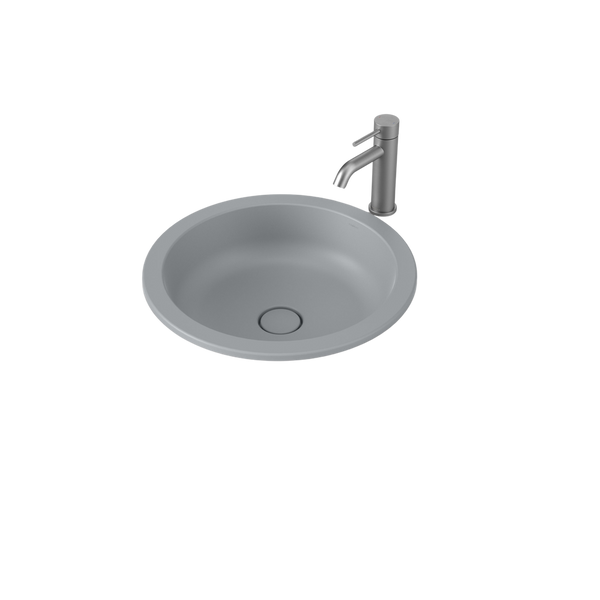 Caroma Liano II 440mm Round Under/Over Counter Basin Matte Grey