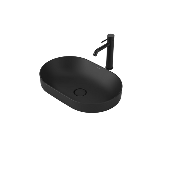 Caroma Liano II 530mm Pill Inset Basin Matte Black