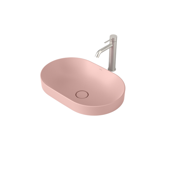 Caroma Liano II 530mm Pill Inset Basin Matte Pink