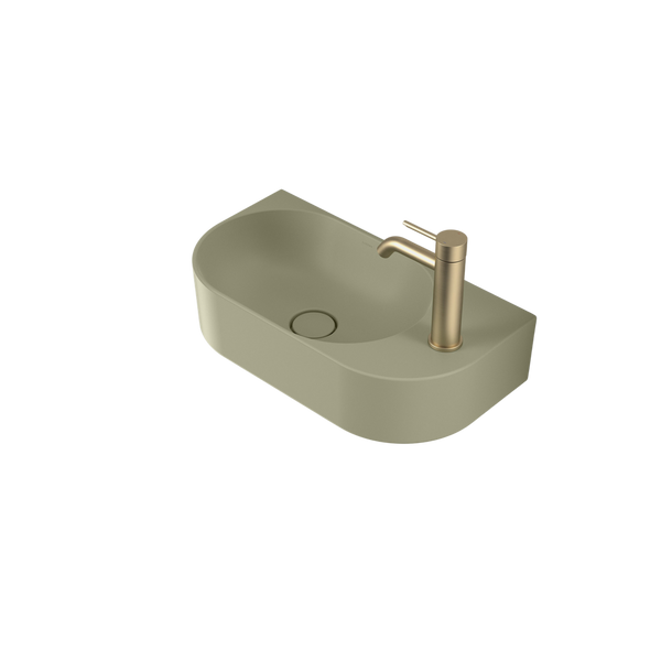 Caroma Liano II Hand Wall Basin Matte Green