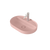 Caroma Liano II 600mm Pill Inset Basin with Tap Landing Matte Pink with 1 Tap Hole