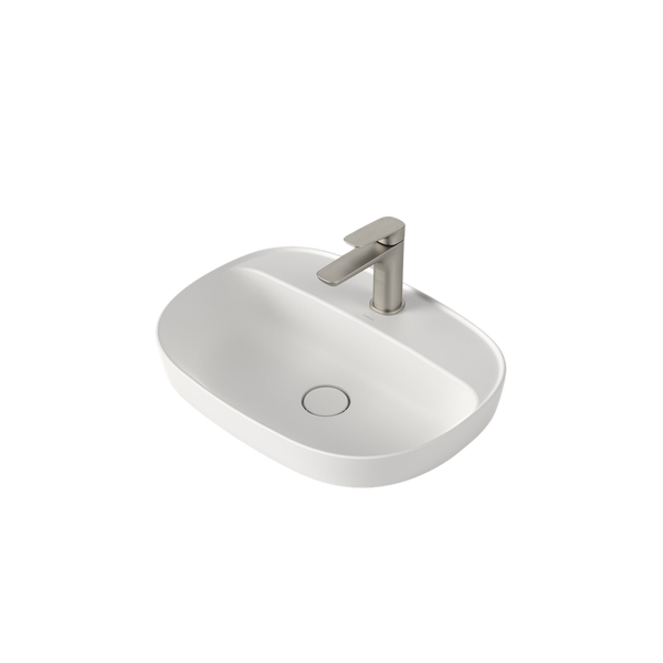 Caroma Contura II 530mm Inset Basin with Tap Landing Matte White