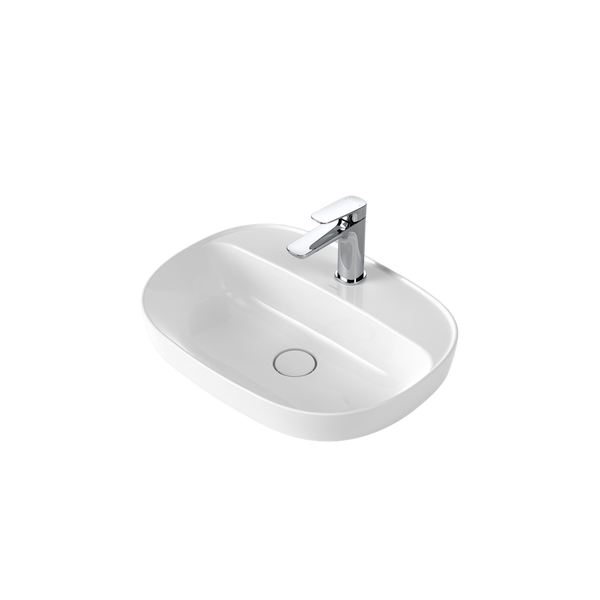 Caroma Contura II 530mm Inset Basin with Tap Landing White