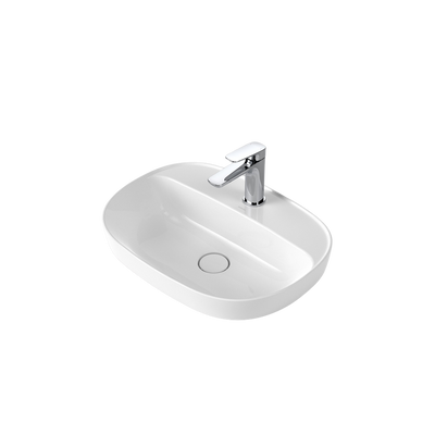 Caroma Contura II 530mm Inset Basin with Tap Landing White