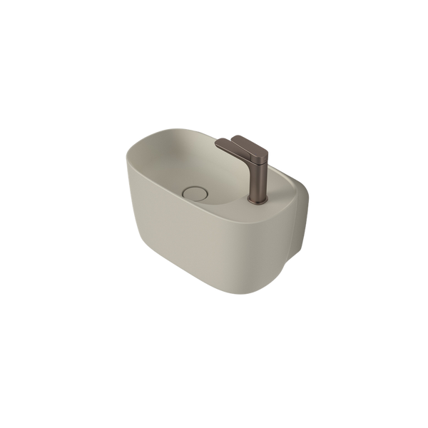 Caroma Contura II Hand Wall Basin Matte Clay