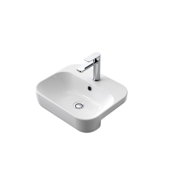 Caroma Luna Semi Recessed Basin with 1 Tap Hole